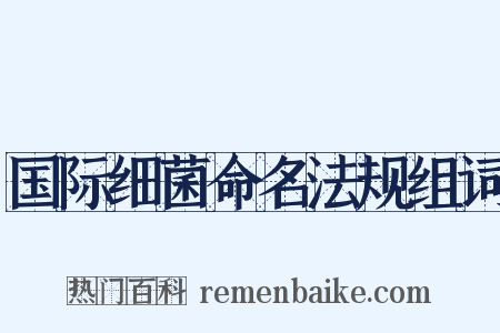 国际细菌命名法规组词是什么意思的图片